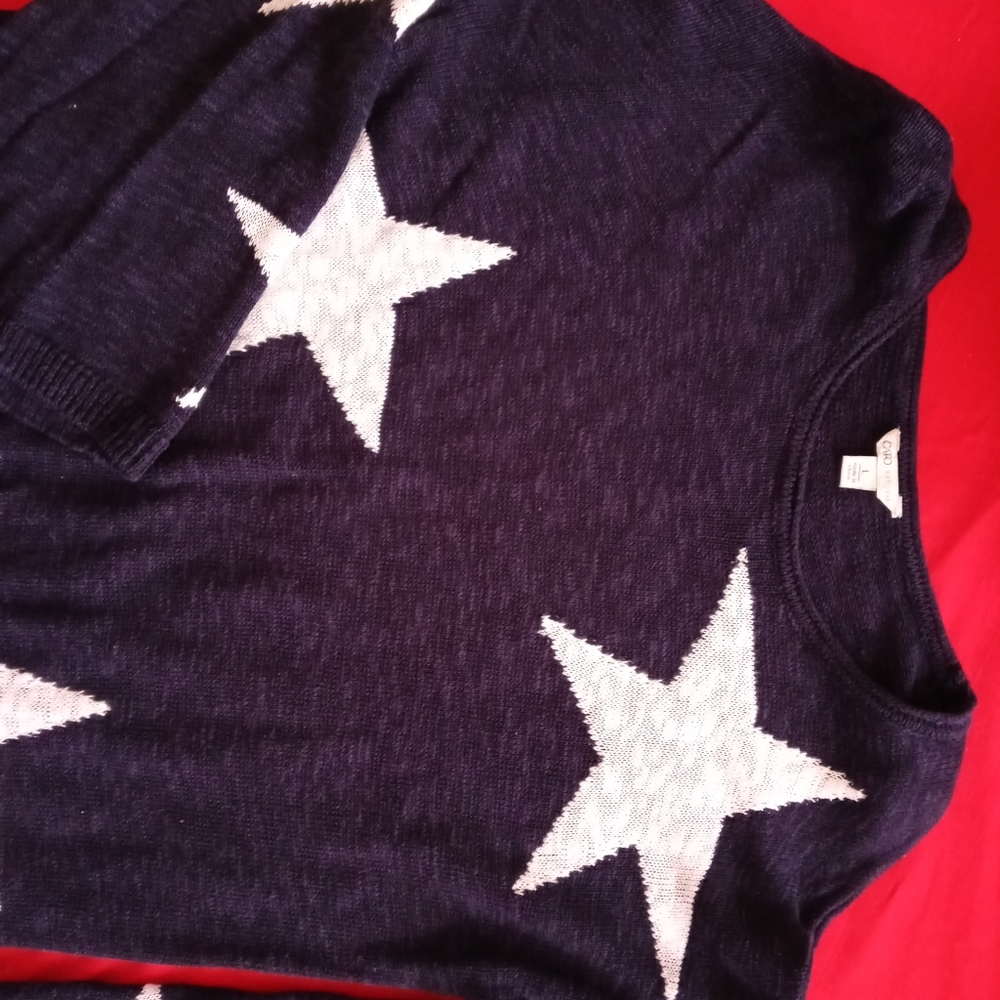 Ladies long sleeved sweater with flared sleeved